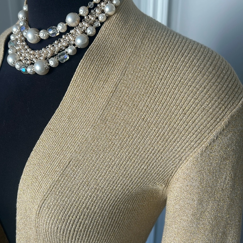GOLD Ruffled Cardigan - Picture 3 of 6